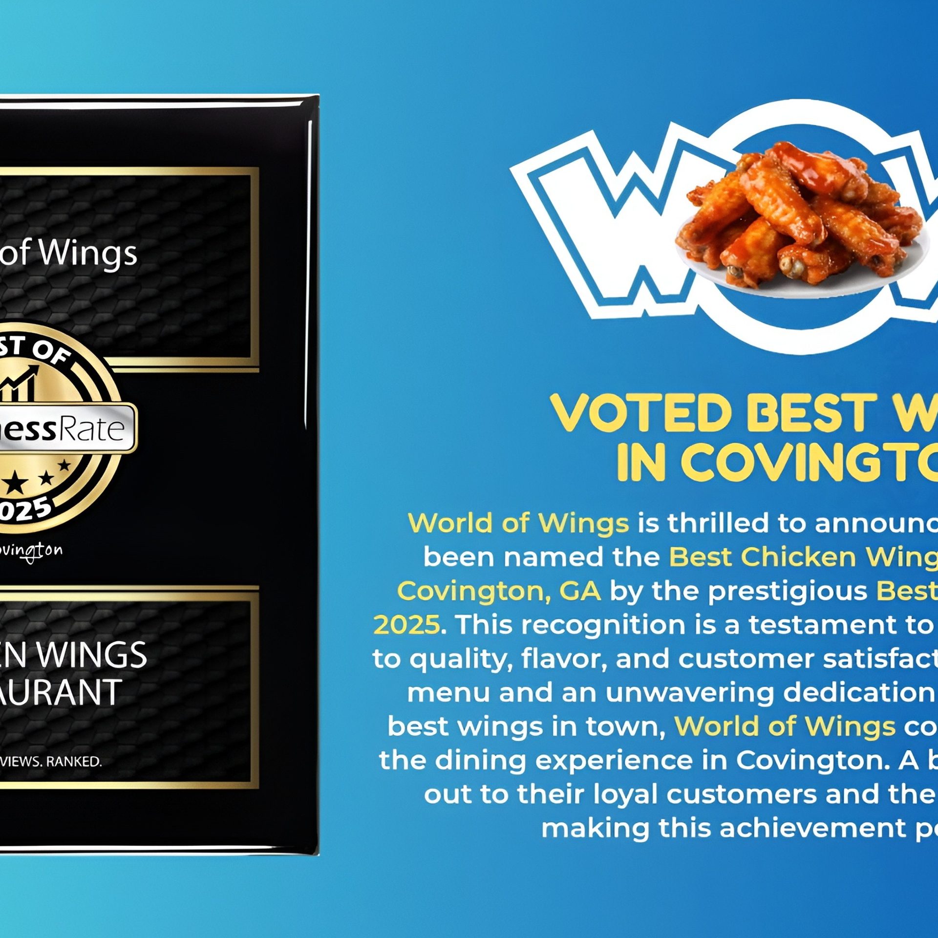 Covington's award-winning wings