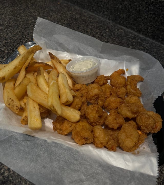 Popcorn Shrimp Dinner.